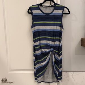 Striped Sleeveless Top with Knot Detail